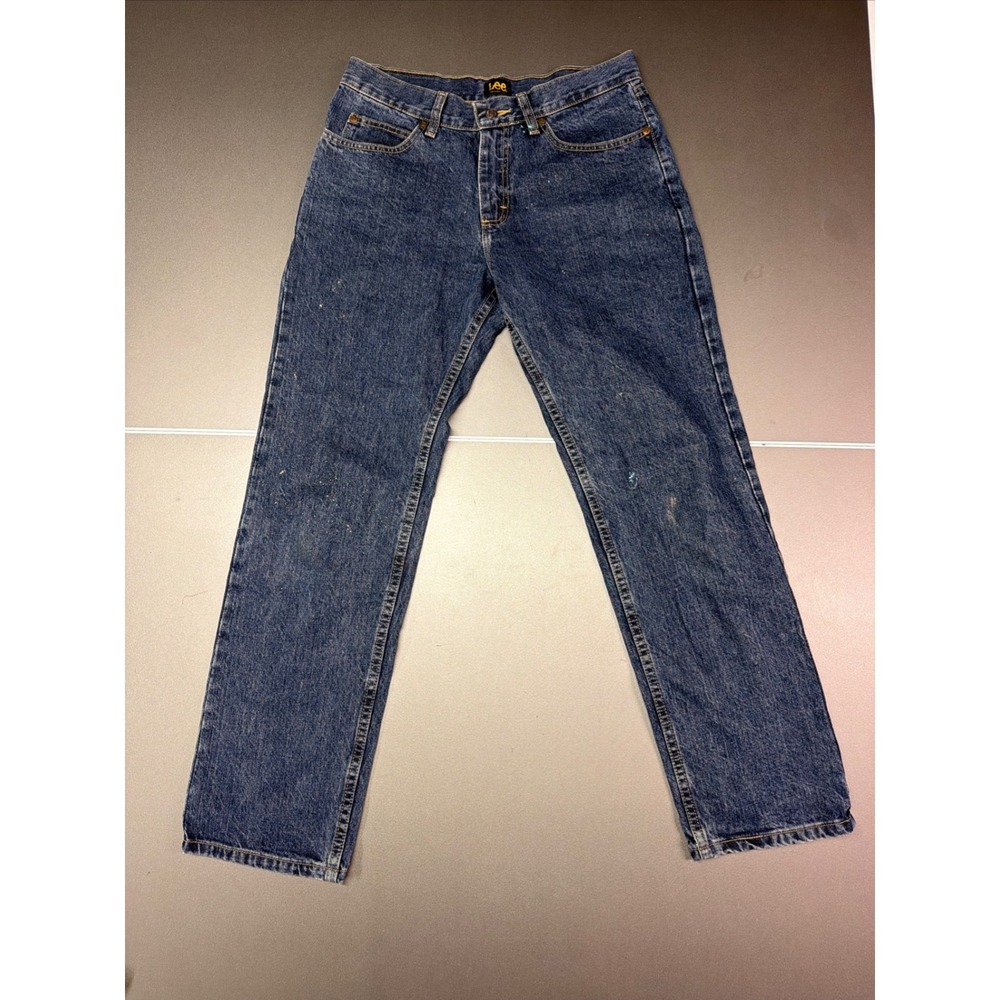 Lee Relaxed Fit Jeans Mens 30x30 Dark Wash Blue Denim Straight Leg 2055525